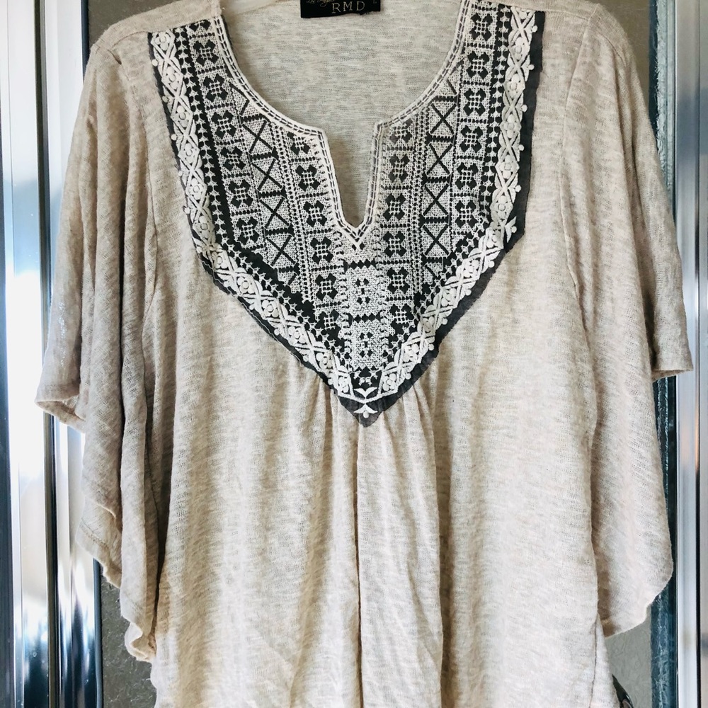 Bohemian blouse with embroidery